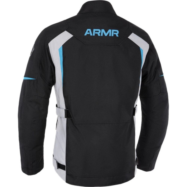 Motorrad-Textiljacke "Kiso 4.0" - ARMR - wasserdicht - schwarz/hellgrau/blau